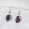 NHM Shop Amethyst Rough Point Silver Plated Earrings* Jewellery | Accessories For Adults