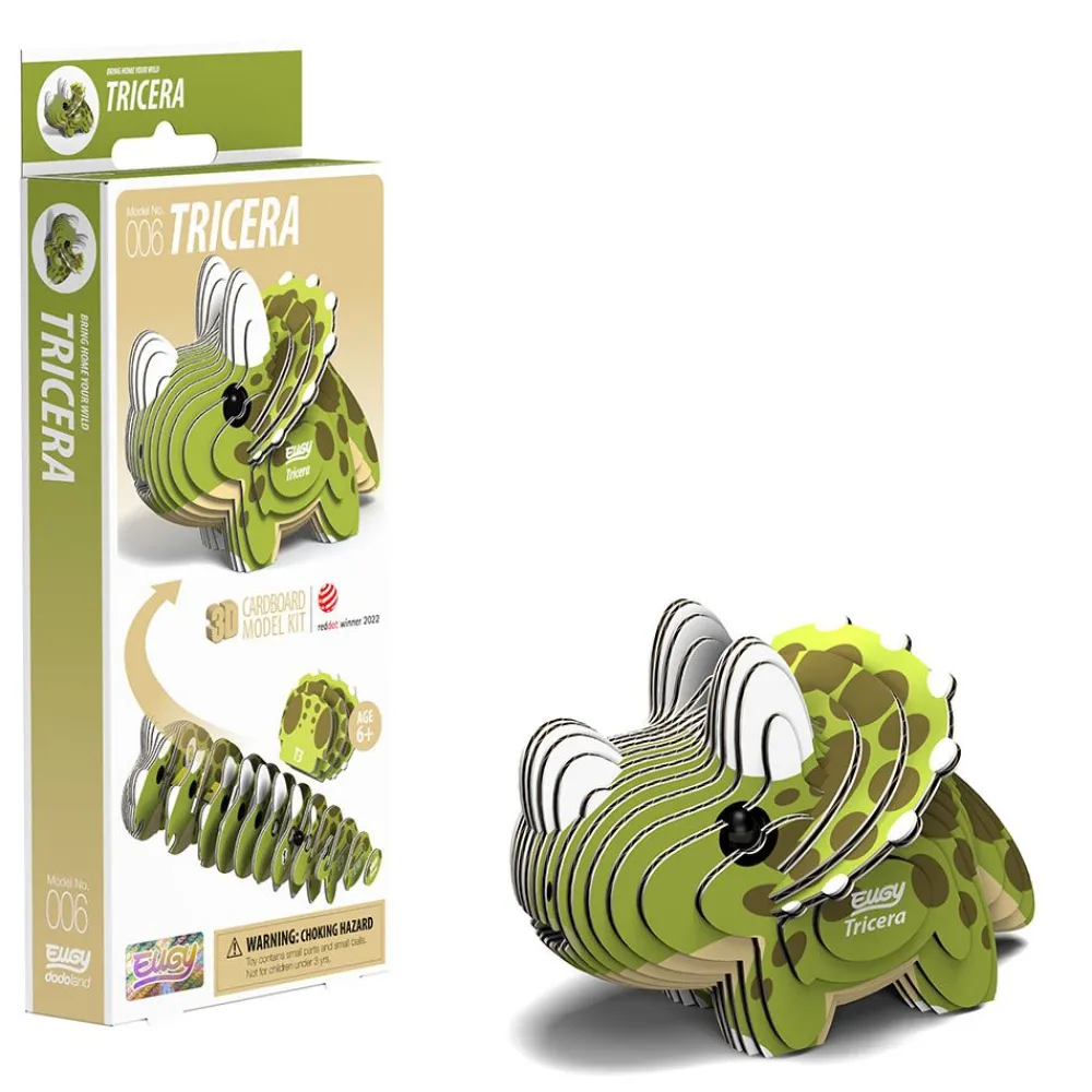 NHM Shop Eugy Tricera 3D Cardboard Model Kit*Kids Kits, Puzzles & Activities | Dinosaur Games & Activities