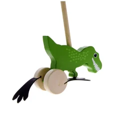 NHM Shop Push Along Wooden T. rex*Kids Toys | Dinosaur Toys