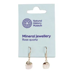 NHM Shop Rose Quartz Rough Point Silver Plated Earrings* Jewellery | Accessories For Adults