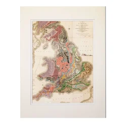 NHM Shop William Smith Geological Map Print* Homeware & Decor | Pioneers Of The Natural World
